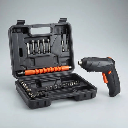 Destornillador Atornillador Taladro Recargable Accesorios Negro 0