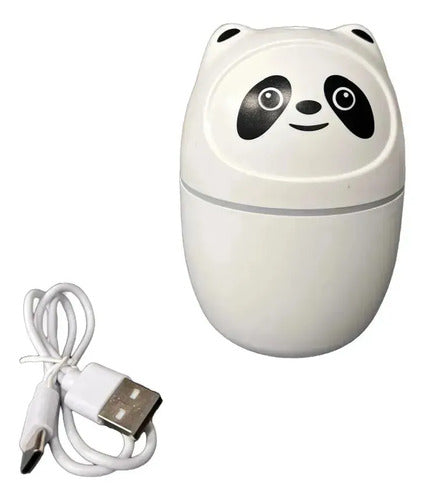 Humidificador Ultrasónico Aromatizador Panda Usb Color Blanco