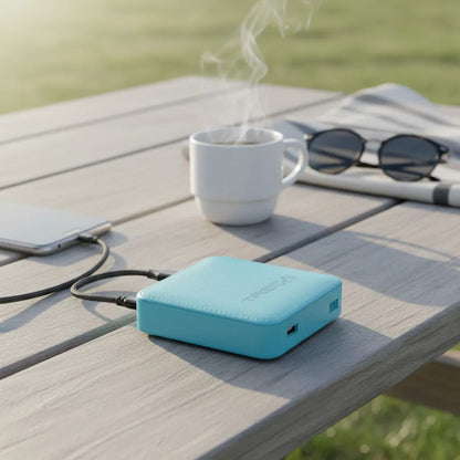 Power Bank Cargador Portatil Treqa 6000mah Usb 2.1a Celular Celeste