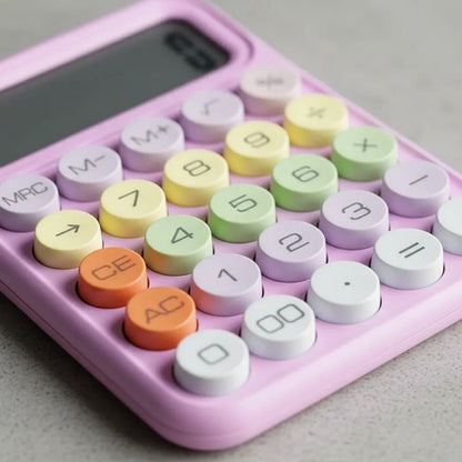 Calculadora 12 Digitos Oficina Hogar Escritorio Tecla Grande Celeste