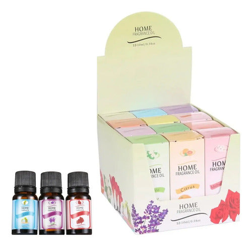 Aceite Esencias Aromaticas Difusor Humificador Pack X12