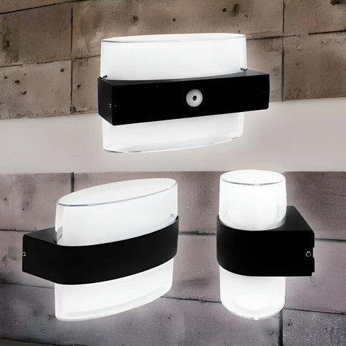 Set X4 Foco Pared Aplique Exterior Lampara Bidireccional