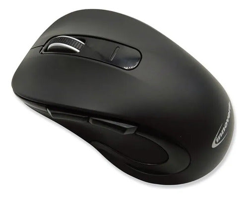 Mouse Inalámbrico Oficina 2.4g 1600 Dpi Negro 4 Botones Negro
