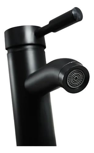 Canilla Negra Para Lavatorio Baño Monocomando Mezcladora
