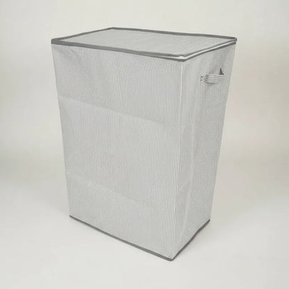 Bolso Multiuso Asa Cierre Cesto Organizador Tela 50x50x70cm Blanco