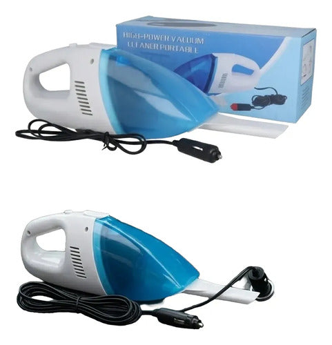 Aspiradora Portatil Para Auto 12v De Mano Con Cable Compacta Azul Marino