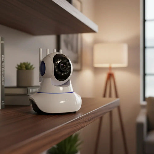 Camaras Vigilancia Robot Wifi Inteligentes Apps Tuya Android Blanco
