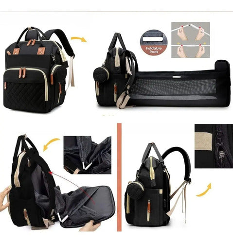 Mochila Maternal Convertible Con Cambiador