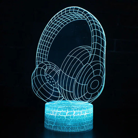 Lampara Veladora Ilusion 3d Diseño Auricular Infantil