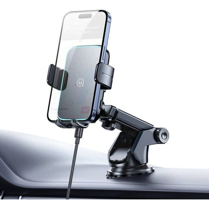 Cargador De Auto Inalambrico Soporte Celular 15w Con Ventosa