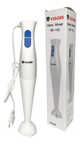 Batidora Licuadora Mano Mixer Multiuso 2 Velocidades Cocina Blanco