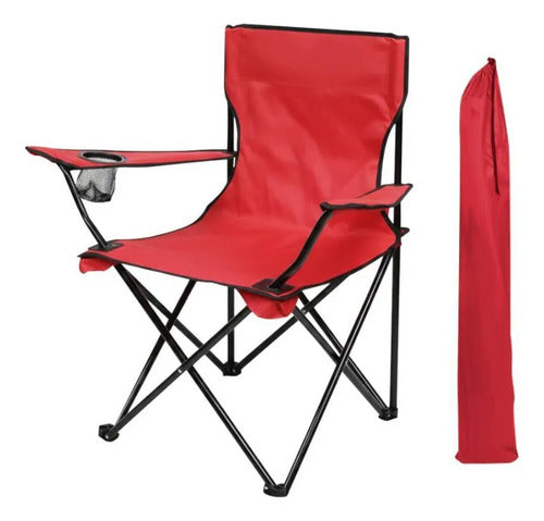 Silla Plegable Lona Camping Pesca Playa Funda 50x50x80 Cm Aleatorio
