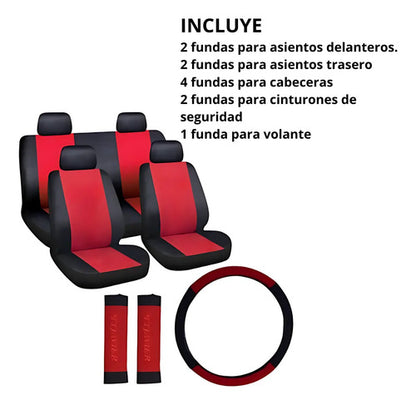 Set Cubre Asientos Fundas Para Auto 11 Piezas