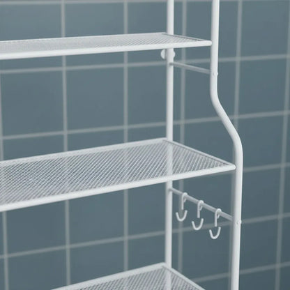 Estante Organizador Baño Lavarropas Inodoro 3 Pisos Metal Blanco