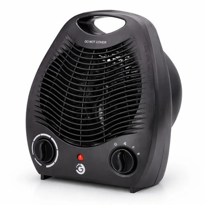 Calefactor Portátil Caloventilador Eléctrico Termostato Negro
