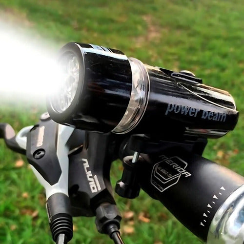 Luz Delantera Para Bicicleta Con 5 Led Bici Impermeable Negro