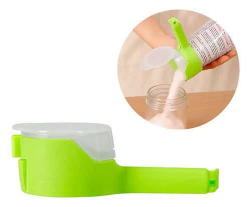 X2 Clip Para Sellar Bolsas Alimento Cierra Facil Con Tapa