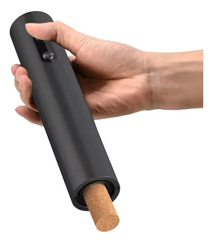 Destapador Sacacorchos Vino A Pila Saca Corcho Negro