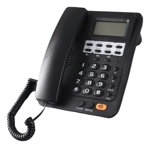Telefono Fijo Con Captor De Llamadas Blanco Y Negro Blanco Y Negro
