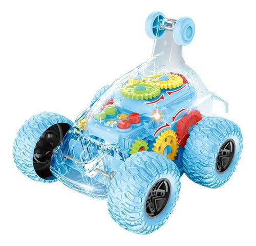 Auto Juguete Automático Transparente 360 Luz Música Infantil Sin Personaje Aleatorio - 2 Colores