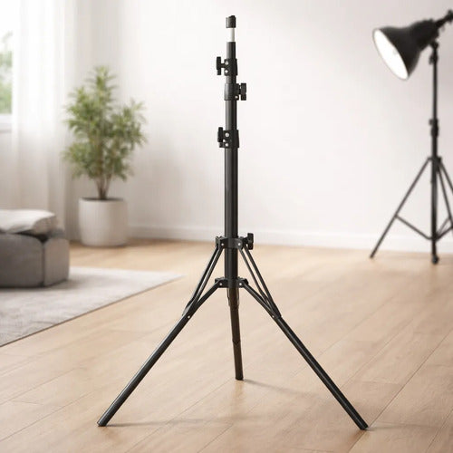 Tripode Soporte Aro Luz Soporte Pie 207cm Regulable Hierro