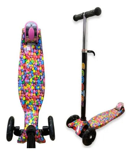 Tripatín Scooter Infantil Luces Ruedas Regulable 50kg Aleatorio