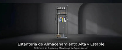 Organizador De Ducha De Pared Para Baño Con 3 Estantes De Metal Negro