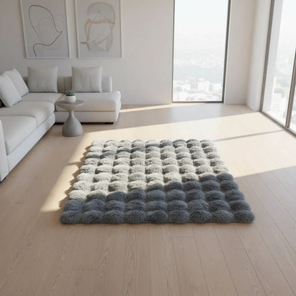 Alfombra Felpa Decorativa Relieves Suave 60x120cm Afelpada 1.2 M 60 Cm Gris