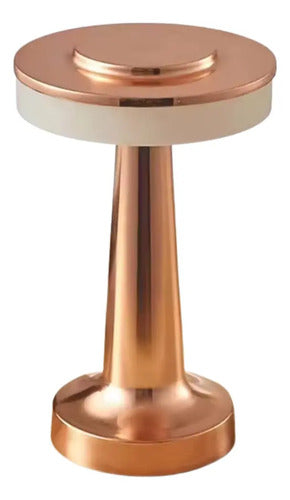 Lampara Velador Luz Led Touch Recargable Escritorio Mesa Rosa Gold Dorado