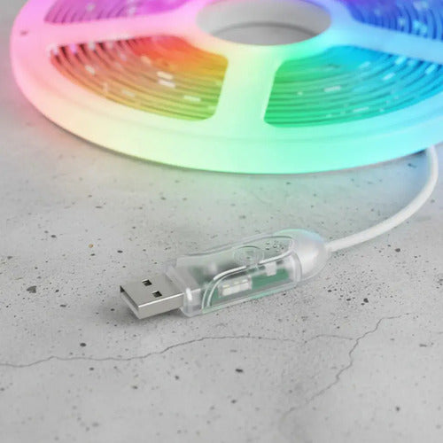 Guia De Luces Led Rgb Con Control Remoto Y App 6 Metros Rgb