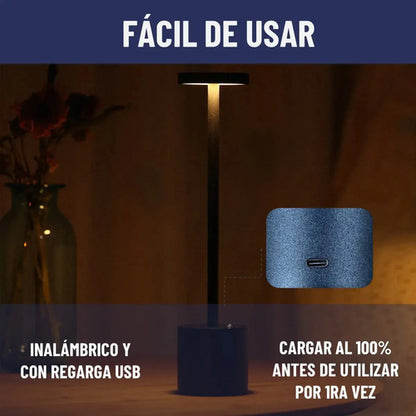 Lampara Escritorio Led Usb Recargable Portatil Negra Negro Varios