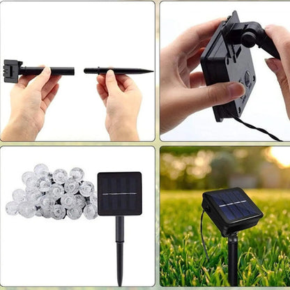 Guia Solar Guirnalda Luces Led Calidas Y Rgb Lamparas 5 Mts