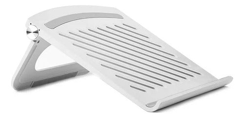 Soporte Base Laptop Notebook Portatil Plegable Ajustable Blanco