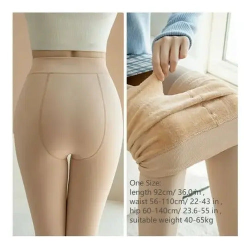 Medias Termicas Mujer Can Can Leggins Corderito Talle Unico