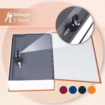 Caja Fuerte Imitacion Libro 24x15cm Seguridad 2 Llaves Varios