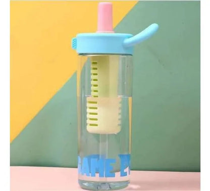 Botella Plástica Deportiva Infusor Tapa 650ml Sorbito Asa Celeste
