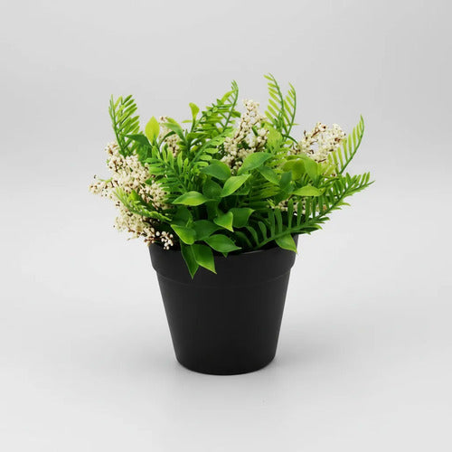 Maceta Con Planta Artificial Decorativa Lirio 15cm Jardin Aleatorio