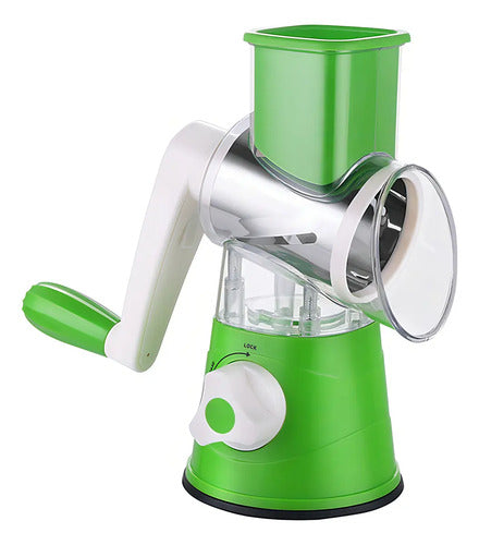 Rallador Tambor Rotativo Manual 3 Cuchilla Intercambiable
