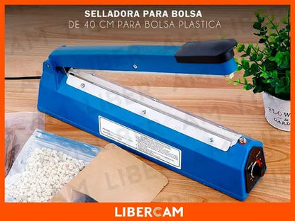 Selladora De Impulso Manual Spica 40 Cm Para Plástico Azul