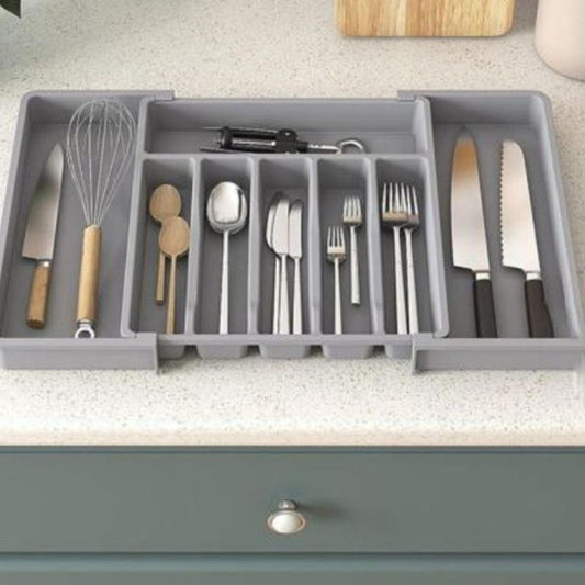 Cubiertero De Plastico Extensible 57x38x5cm Organizador