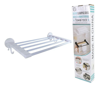 Toallero Colgante Para Baño 48x24cm Negro Y Blanco