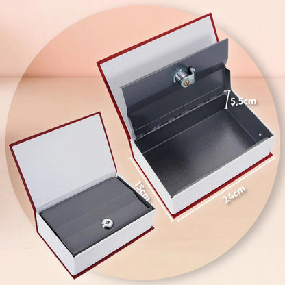 Caja Fuerte Imitacion Libro 24x15cm Seguridad 2 Llaves Varios