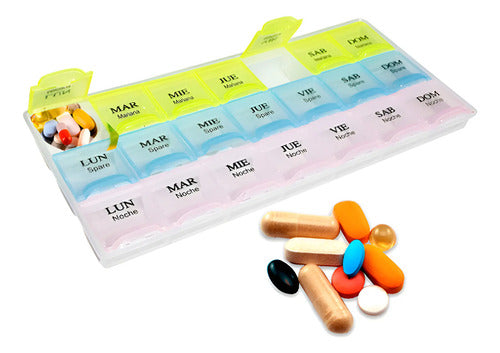 Pastillero Semanal Organizador Medicamentos En Español Varios