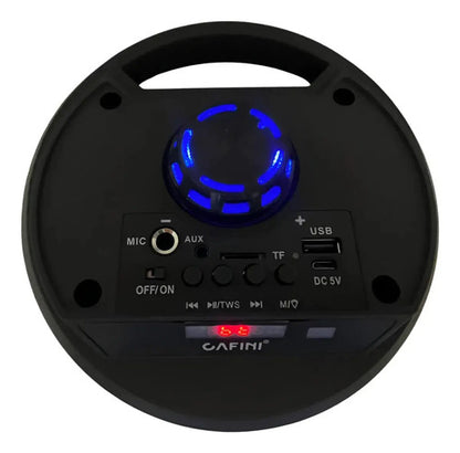 Parlante Portátil Con Control Bluetooth Bass 10w Led Rgb Negro