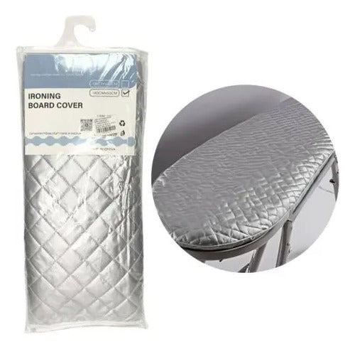 Funda Para Tabla De Planchar 140x50cm Capitoneada Gris Gris Oscuro