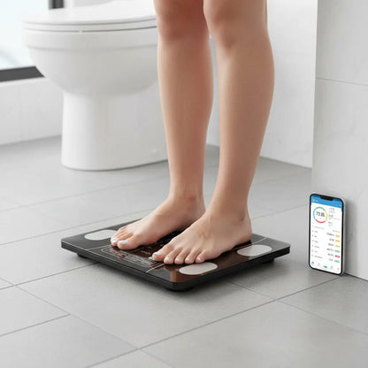 Balanza Digital Ledstar Inteligente App Bluetooth Grasa Masa Negro