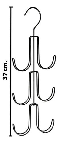 Percha Para Carteras X6 Perchas Ganchos En Metal Para Colgar Gris Oscuro