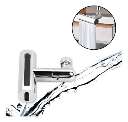 Puntero Adaptador Boquilla Canilla Grifo Efecto Cascada Plateado
