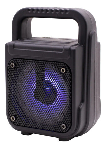 Parlante Inalambrico Bluetooth Ios Android Luces 3 Pulgadas Negro / Rojo Según Disponibilidad