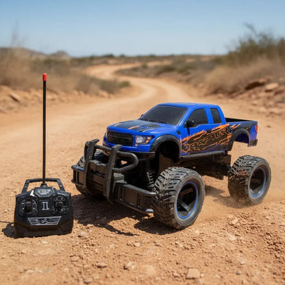Camioneta 4x4 Control Remoto Todoterreno 1:14 Negro Y Azul Azul